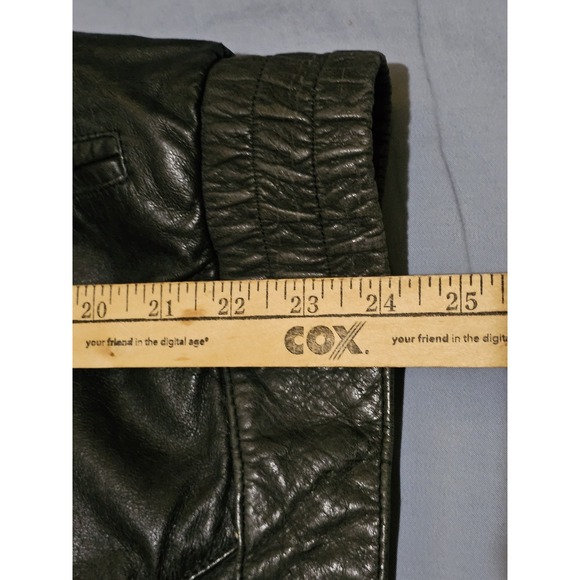 Vintage Hill & Archer Jacket Mens 42 Leather Bomber Quilted Lined 90s - Picture 7 of 8